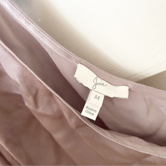 Joie Silver One Shoulder Cinched Hem Cut Out Silk Blouse Abatha Top Size Medium - Picture 6 of 7